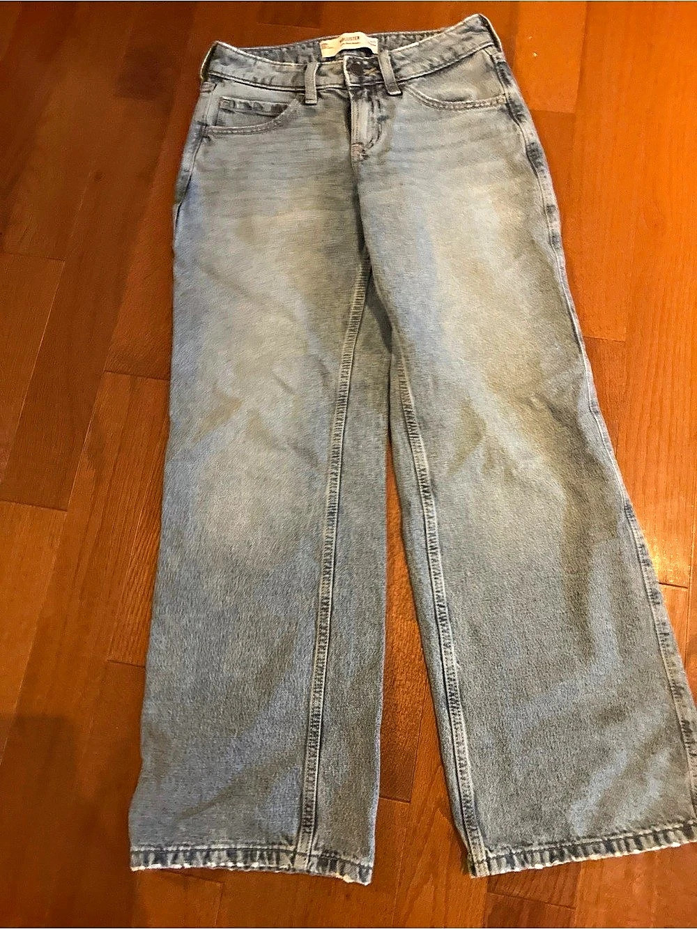 Hollister Low-Rise Baggy Jeans Blue Waist 23